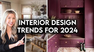 TOP 10 INTERIOR DESIGN  HOME DECOR TRENDS FOR 2024 [upl. by Bautram429]