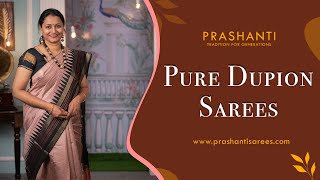 Dupion Silk Sarees  Prashanti  12 Dec 2023 [upl. by Llerahc896]