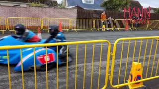 Action Begins Sidecars Practicing 🇮🇲 2024 Southern 100 [upl. by Meneau]