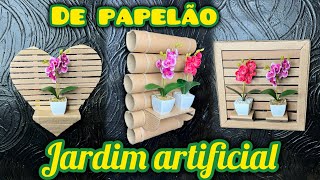 Jardim artificial de papelão  como fazer e decorar [upl. by Clarie]