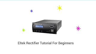 Eltek Rectifier Tutorial For Beginners [upl. by Casmey]