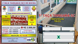 QUARTAS DE FINAL  1ª TAÇA TANGARÁSC HOMENGAME ANACLETO BALBINOTTITRIO DIA 26052024 [upl. by Angelle493]