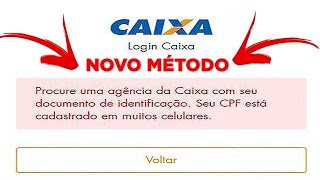 CAIXA TEM  CPF cadastrado em muitos celulares Resolvido 2023 [upl. by Vannie884]