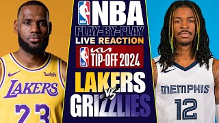 🔴LAKERS vs GRIZZLIES │ LIVE NBA Basketball Game PlayByPlay Reaction amp Scoreboard [upl. by Anirtek]