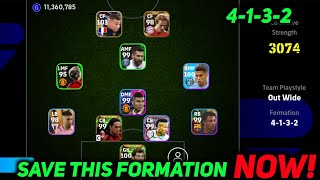 HOW TO GET 4132 FORMATION IN EFOOTBALL 2024  4132 FORMATION IN PES  424 FORMATION IN EFOOTBALL2024 [upl. by Oramlub]