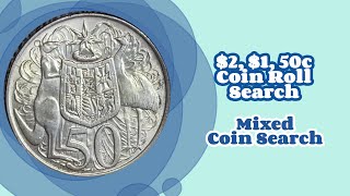 2 1 50c Coin Roll Search Mixed Coin Search [upl. by Dej]