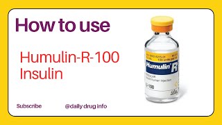 How to use insulin HumulinR  What is Humulin R  InsugetR  Type1 diabetes in UrduHindi [upl. by Suiluj]