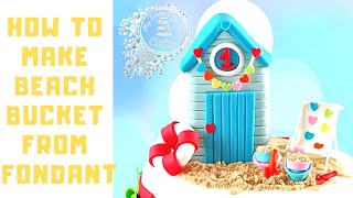 Video Tutorial How To Make Little Beach Bucket From FondantIcing [upl. by Hebe906]