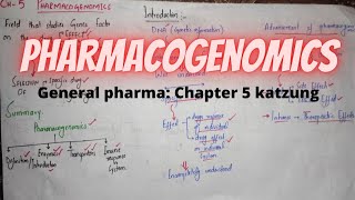 Pharmacogenomics UrduHindikatzung pharmacology chapter 5 lecturespharmacologypharmaaiimsmbbs [upl. by Yotal]