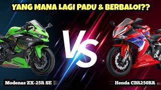 Modenas ZX25R SE VS Honda CBR250RR  QUICK COMPARISON  TOP SPEED  GPS [upl. by Aizat644]