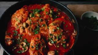 Poulet chasseur classique  vidéo de la recette  Stefano Faita [upl. by Amairam716]