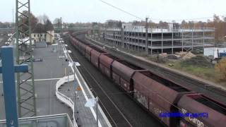 Br 185Doppeltraktion mit schwerem Kohlezug durch Buchholz Class Br185 Doubleheader  Coal Train [upl. by Eicats]