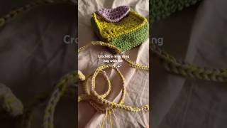 Mini sling bag🧶 crochet shortsfeed knitting diy crochetbag crochettutorial shorts viral [upl. by Lafleur]