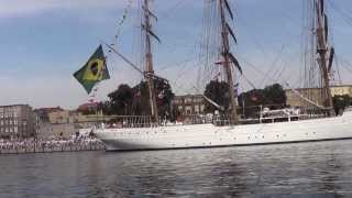 Cisne Branco leaves The Tall Ship Races 2013 [upl. by Lered]