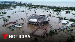 En Acapulco llovió en días lo que llueve en un año y no hay cifra de muertes  Noticias Telemundo [upl. by Galateah263]