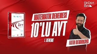 345 YAYINCILIK 10LU AYT MATEMATİK DENEMESİ  1 DENEME [upl. by Kalle]