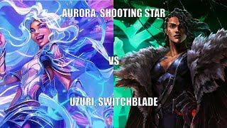 ROS Aurora Shooting Star vs Uzuri Switchblade  Flesh and Blood CC Gameplay [upl. by Chader974]