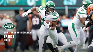 Rookie RB Breece Halls Top Plays of the 2022 Season  The New York Jets  NFL [upl. by Ialocin]