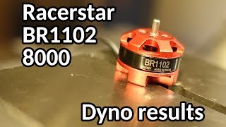 Racerstar BR11028000kv Dyno results [upl. by Okin729]