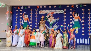 AUG15TH CELEBRATIONS IN SRI SARADA ENGLISH MEDIUM SCHOOLNUZVID15TH AUGMEME INDIANSSONG [upl. by Amapuna]