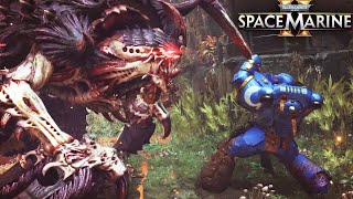 Ultramarines BLADEGUARD VETERAN vs Tyranids SWARM  Warhammer 40k Space Marine 2 [upl. by Dorothy]