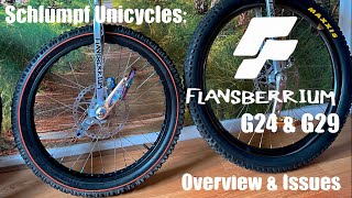 Schlumpf Unicycles Flansberrium G24 amp G29  Overview amp Issues [upl. by Aerdnaek]