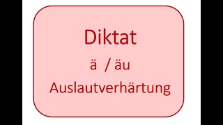 Deutsch 4 Klasse Diktat Auslautverhärtung und ä äu [upl. by Stringer]