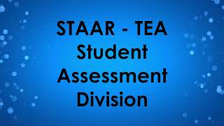 Database Feature STAAR  TEA StudentAssessment Division [upl. by Deedee]