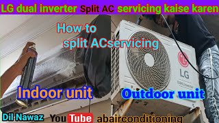 How to lg dual inverter ac deep cleaning at homein Hindilg ac ki service kaise karenACJet pump [upl. by Roach832]