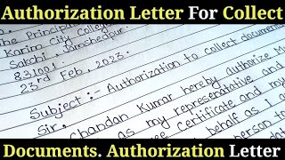 Authorization Letter for collect documentsAuthorization Letter sample Authorization letter Format [upl. by Ollecram710]