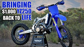 2 stroke dirt bike build time lapse  Yamaha YZ250 [upl. by Minna]