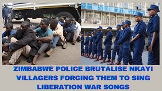 ZIMBABWE POLICE BRUTALISE NKAYI VILLAGERS FORCING THEM TO SING LIBERATION WAR SONGS [upl. by Salli541]