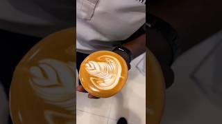 ArtLatte for beginners trendingshorts coffee lattearttutorial barista coffeeart coffeelatte [upl. by Anerb]