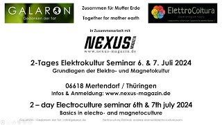 2 Tages Elektrokultur Workshop in Mertendorf [upl. by Naerb]