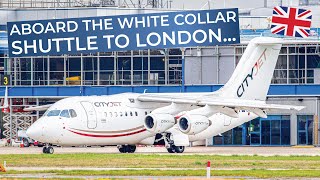 TRIPREPORT  CityJet ECONOMY  Avro RJ85  Amsterdam  London City [upl. by Ihcelek]