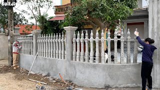 Construction And Installation Techniques For Garden Fences Using Precast Concrete Bars [upl. by Acirej]