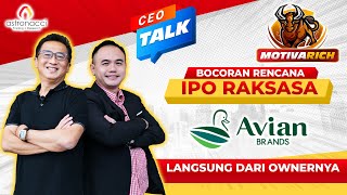 CEO TALK  Gema amp Hermanto Tanoko Ngobrol Strategi Bisnis Triliunan amp IPO Raksasa Avian [upl. by Gerger]