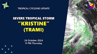 Press Briefing Severe Tropical Storm KristinePH TRAMI at 11PM  October 24 2024  Thursday [upl. by Lorianna918]