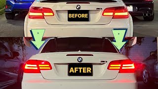 My Favorite E93 Mod LCI Taillight Retrofit LED Conversion Kit for BMW Convertible E92 M3 Install [upl. by Schindler567]