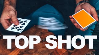 VISUALLY Shoot Cards From The Deck  TOP SHOT CARD TRICK TUTORIAL [upl. by Alana793]