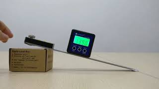 Neoteck Digital Angle Finder Backlight LCD Digital Angle Gauge Protractor Inclinometer Bevel Box [upl. by Neerac52]