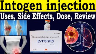 Review Intogen injection uses in hindi  Gentamicin sulphate injection ip 80 mg  Uses Side Effect [upl. by Oileve]