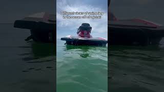 Swimming in the ocean off of a jetski compilation jetski jetskivideos jetskiing ocean [upl. by Orihakat]