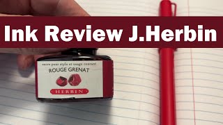 Ink review J Herbin Rouge Grenat S5E67 [upl. by Nathalia]