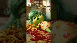 Inside Out 2 Mukbang Part II  GONE WRONG 🍔🍟  Evil Joy  Cartoon Animation [upl. by Hike142]