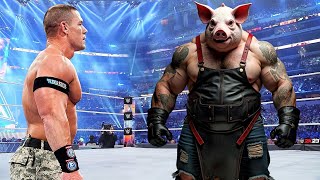 Full Match  John Cena vs The Iron Pig  Iron Man Match 2024 [upl. by Nnaeiram494]