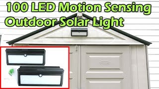 100 LED Outdoor Motion Sensing Solar Light Install  Luposwiten [upl. by Elocyn431]