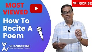 HOW TO RECITE A POEM कविता पाठ कैसे करें Communication Skill vcaninspire [upl. by Neerehs]