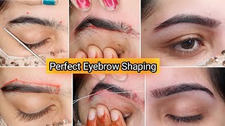 Professional Eyebrow Shaping guide at saloon  Eyebrow Threading Tutorial for Beginners [upl. by Stoneham]