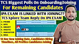 TCS Onboarding amp Joining Polls Update  TCS MonthWise OL waiting Candidates  JL Generated OL ILP [upl. by Skipper631]